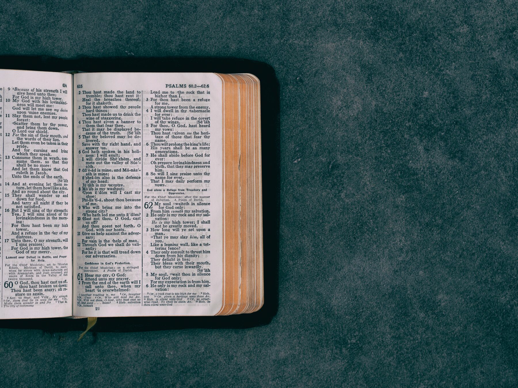 An open Bible